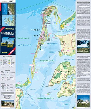 Karte Hiddensee mit Reiseführer - nordland Kartenverlag GmbH