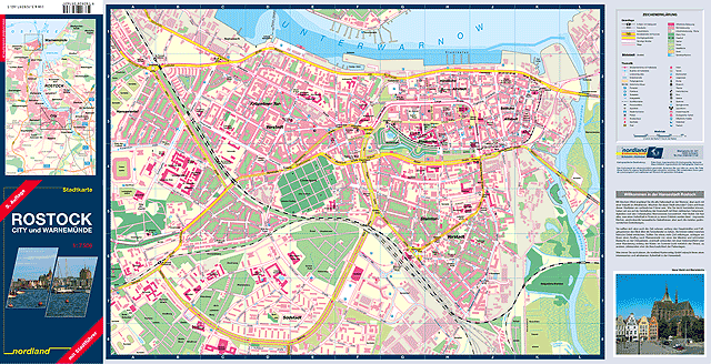 Karte - Rostocker City auf der Vorderseite