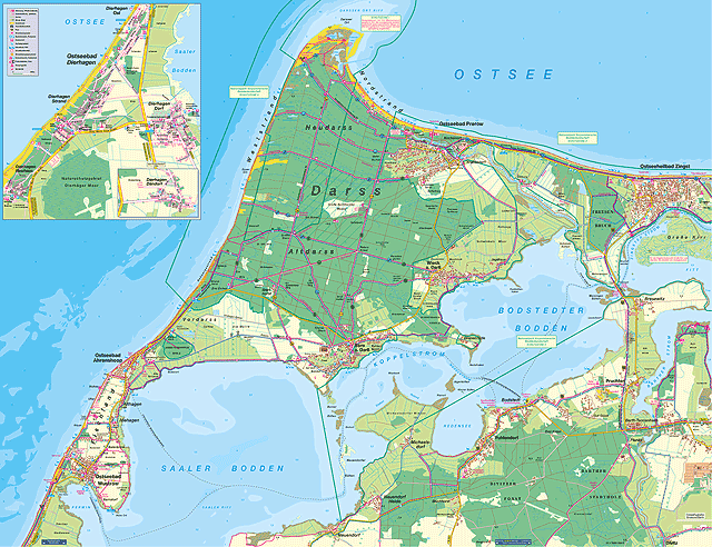 Karte - Fiachland Darss und Ostseebad Dierhagen Rckseite