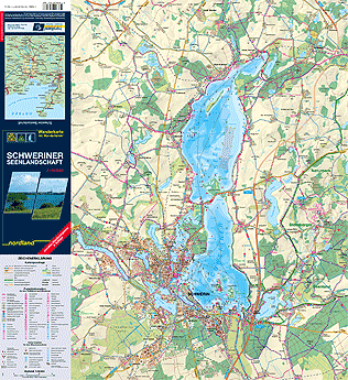 Karte - Schweriner Seenlandschaft vorne